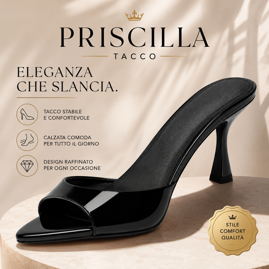 Priscilla - Sandali Slip-On con tacco